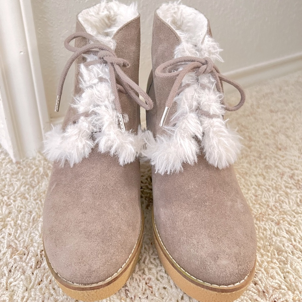 GAP Ankle Booties Suede Faux Fur